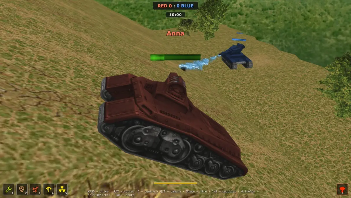 Red versus blue on the hills