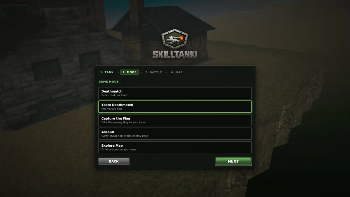 Tank selection: call sign, hull, turret, paint